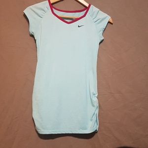 Nike dri fit blue contrast collar tshirt women's medium